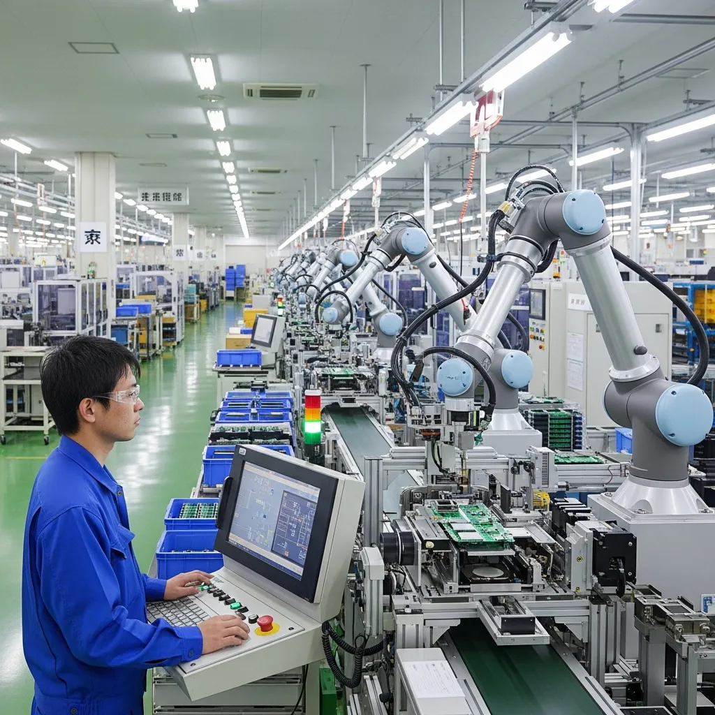 工場でのAI・ロボットオートメーション化のイメージ画像