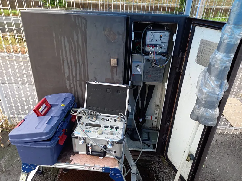 福井電気の電気工作物年次点検風景