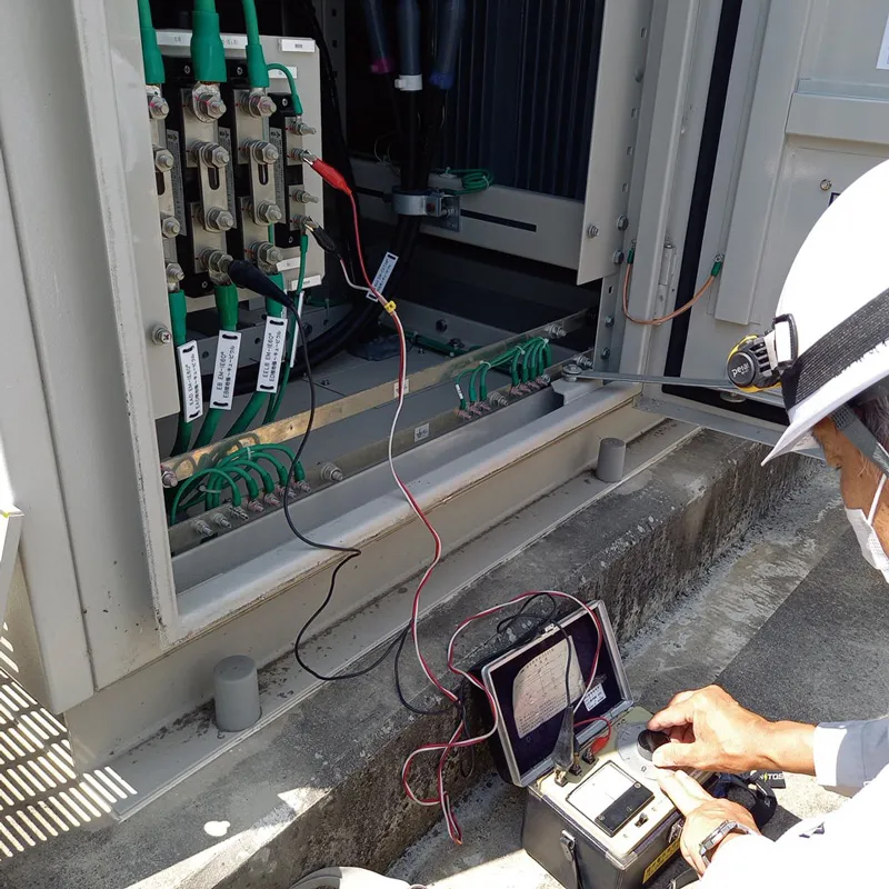 岡山市の福井電気有限会社の配電設備の点検サービス